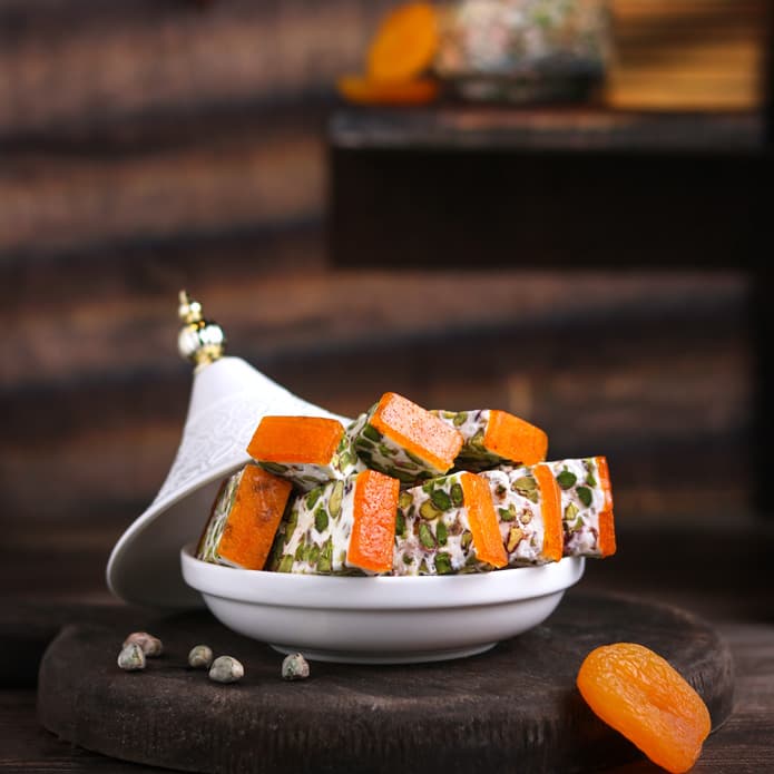 Bzuriyeh Nougat with Pistachio & Apricot Paste