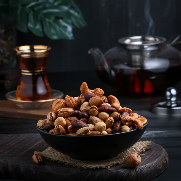 مكسرات مدخنة بزورية