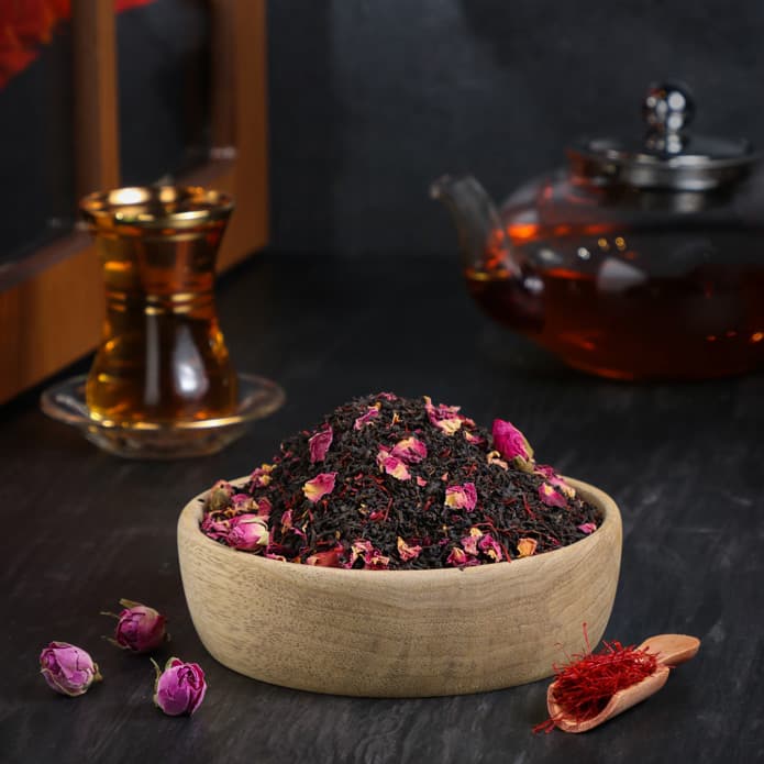 Bzuriyeh Red Tea with Saffron & Rose