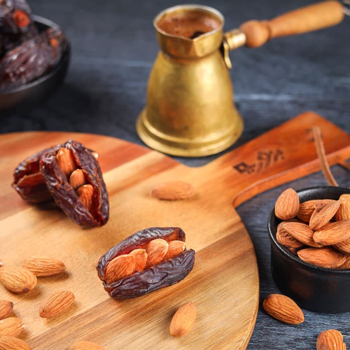 Bzuriyeh Almond Stuffed Dates